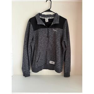 Pink VS Grey Black Zip Sweatshirt L
